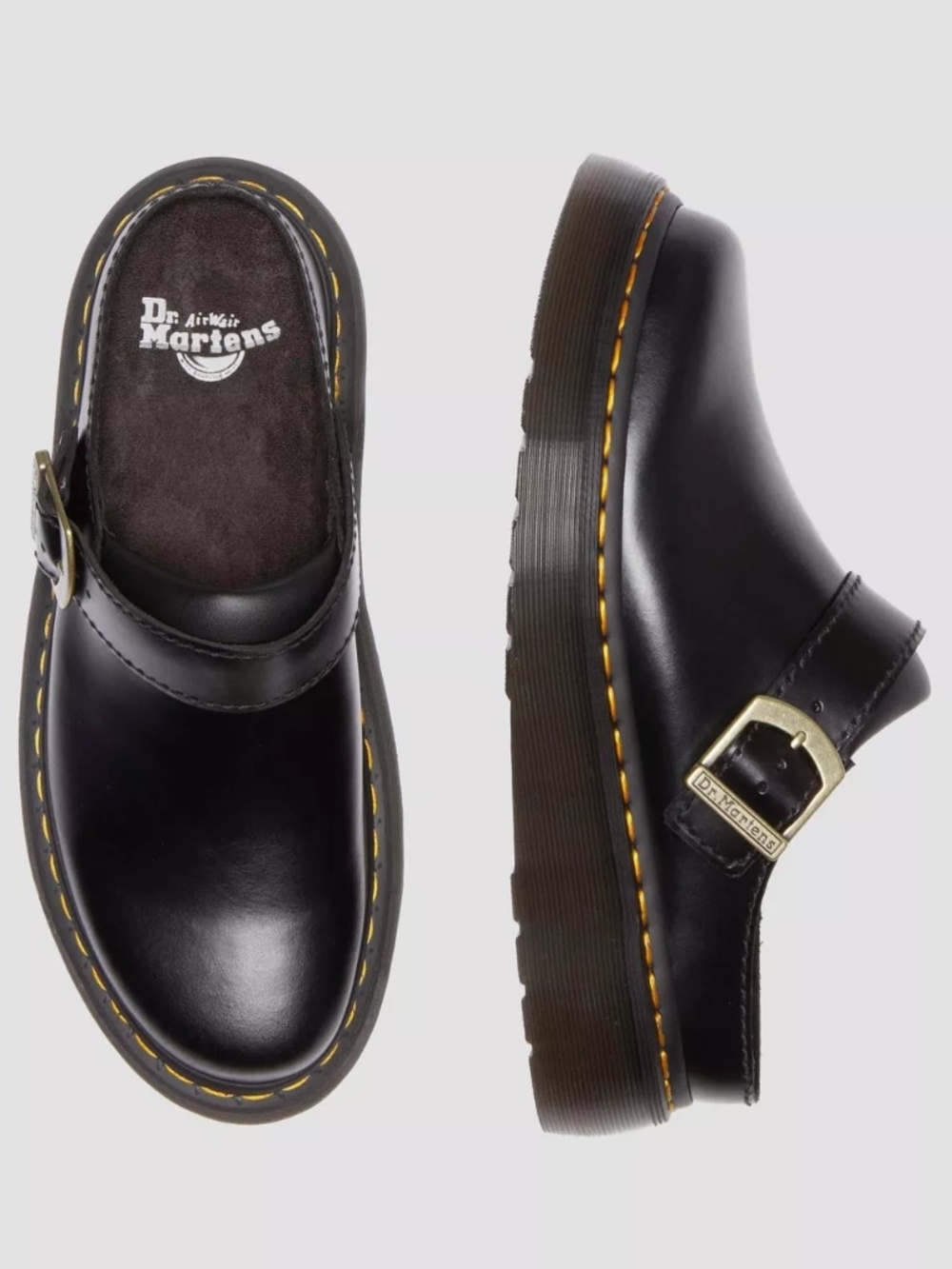 DR. Martens Laketen Atlas Slingback Platform Mules $150 Black Worn Once 31525001